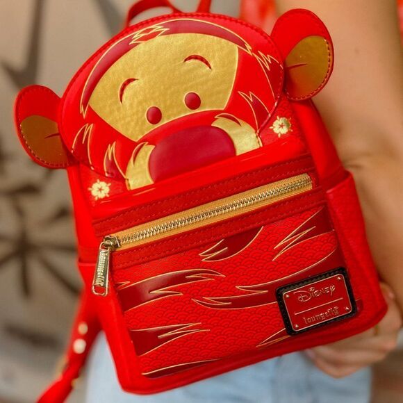 Loungefly Disney Red Lucky Winnie the Pooh, Tigger Mini Backpack